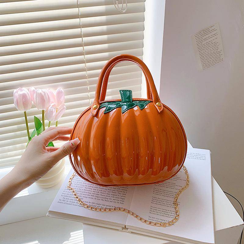 2024 Herbst Damen Kürbisförmige Handtasche - Modische & Frische PU Umhängetasche orange von Joom DACH
