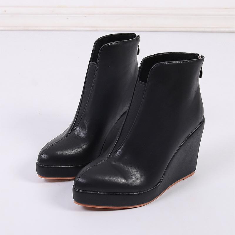 2024 Herbst Frühwinterschuhe Damen Stiefeletten Plateau Moderne Damen Keilabsatz 10cm Reines Schwarz Weiß Plus Größe 42 39 schwarz 2024 Herbst Frühwinterschuhe Damen Stiefeletten Plateau Moderne Damen Keilabsatz 10cm Reines Schwarz Weiß Plus Größe 42 39 schwarz von Joom DACH