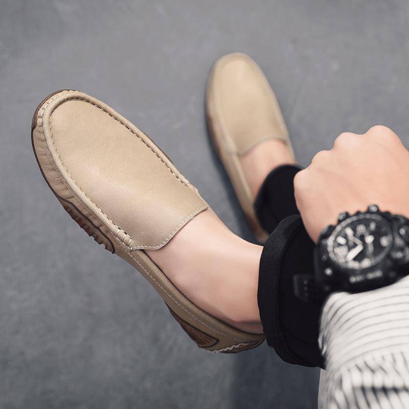 2024 Herren Freizeitschuhe Echtes Leder Loafer für Männer Mokassins Atmungsaktive Slip-on-Fahrschuhe Plus Größe 38-48 Mocasines Hombre 48 von Joom DACH