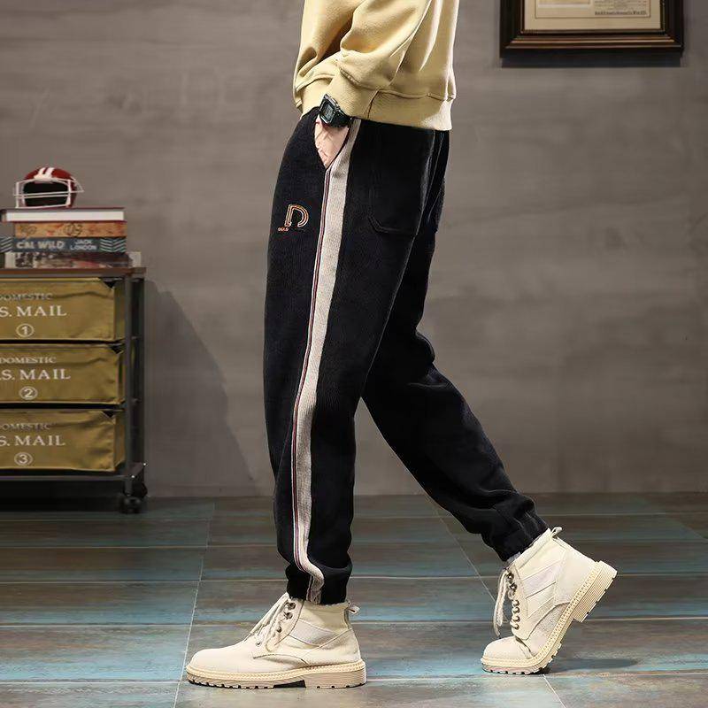 2024 Herren Herbst/Winter Cord-Sweathose - Verdickter Samt, Lockere Passform, Sportlich, Bündchen XL von Joom DACH