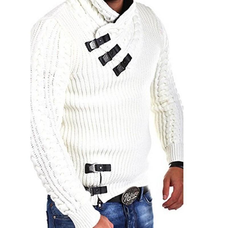 2024 Herren Herbst/Winter High Neck Slim Strickpullover L von Joom DACH