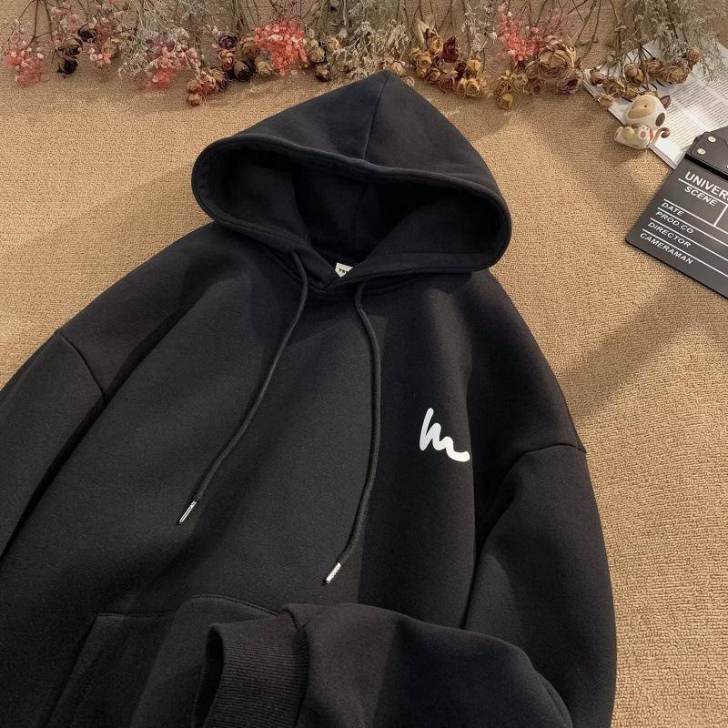 2024 Herren High Street Loose Large Hooded Sweatshirt - Frühling/Herbst Hong Kong Style 4XL von Joom DACH