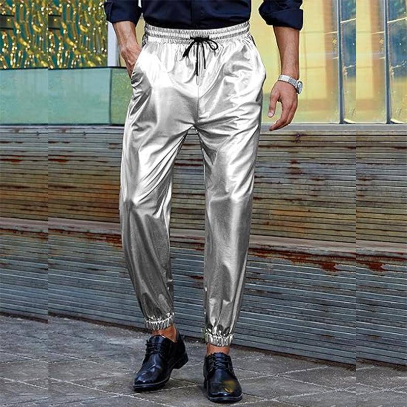 2024 Herren Performance Disco Party Hose XXXL silber von Joom DACH