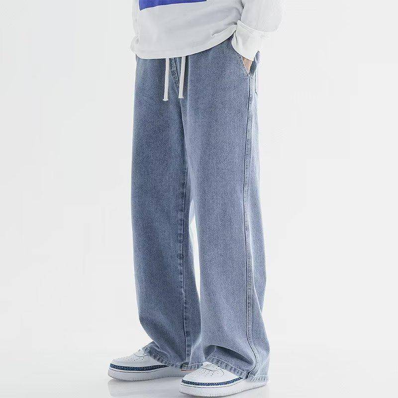 2024 Herren Trendy Loose Straight Jeans - Frühling/Herbst Modehose M hellblaue von Joom DACH