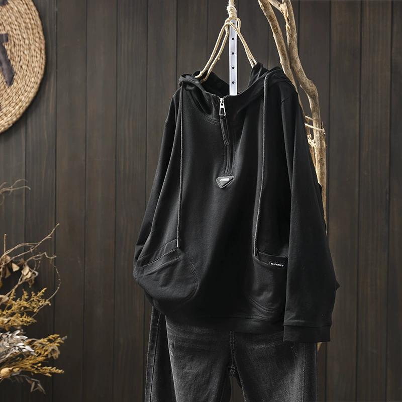 2024 Hoodies Sweatshirts Hut Pullover Patchwork Tops Frauen Lose Beiläufige Grüne One Size schwarz von Joom DACH