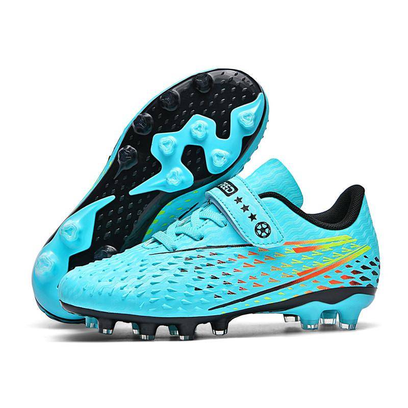 2024 Kinder Fußballschuhe Gesellschaft Schule Fußballschuhe Stollen Gras Turnschuhe Jungen Mädchen Outdoor Athletic Training Sportschuhe 36 blau von Joom DACH