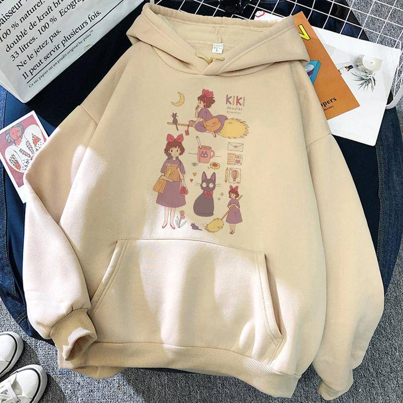 2024 Langarmshirt für Herren und Damen Studio Ghibli Totoro Japanischer Anime Lustiger Cartoon Hoodie Damen Chihiros Reise ins Zauberland Miyazaki Hayao Sweatshirt 90er XL von Joom DACH