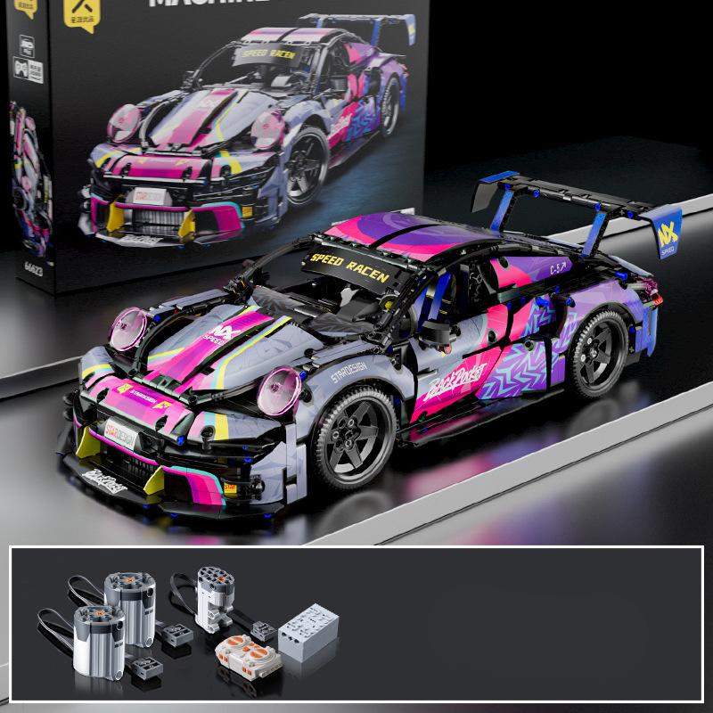 2024 Neu 1611 Stücke Neue Tech-Bausteine Super Racing Cooles Modell Glattes Design ABS-Material Geburtstagsgeschenk für Kinder Spielzeugauto Power version von Joom DACH