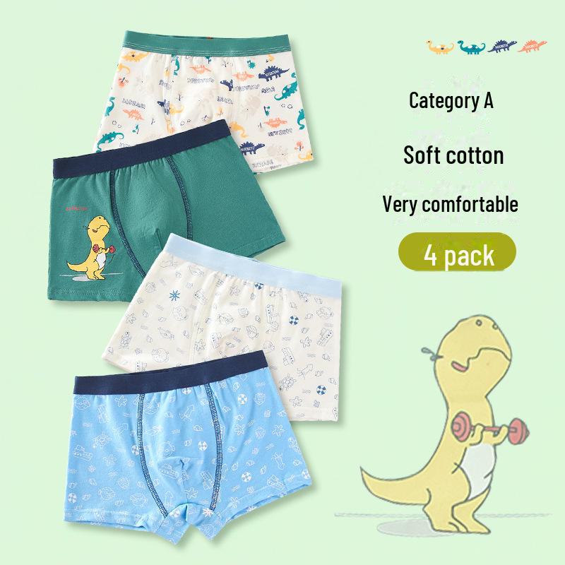 2024 Neue Boxershorts aus reiner Baumwolle für Jungen, ab 2 Jahren M (Height 95-105cm, Weight 10-14kg) von Joom DACH
