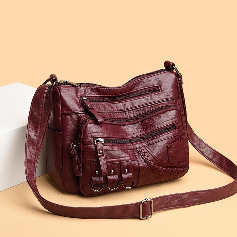 2024 Neue Damen-Umhängetasche im neuen Stil - Trendige Umhängetasche für Damen, High-End, Mama-Tasche 25*9*18 cm von Joom DACH