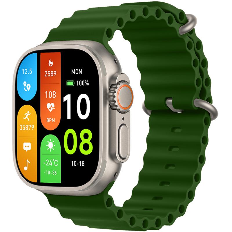 2024 Neue HK10 ULTRA-A Amoled-Bildschirm-Smartwatch mit lokalem Musikalbum, NFC-TWS-Smartwatch für Männer und Frauen von Joom DACH