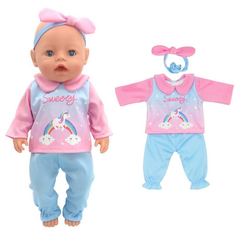 2024 Neue Puppenkleidung für 17 Zoll 43 cm Babypuppe Niedliche Pullover Strampler Puppenkleidung von Joom DACH