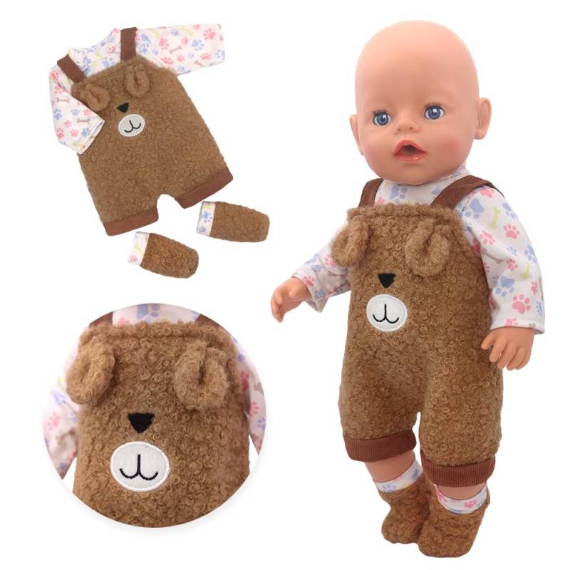 2024 Neue Puppenkleidung für 17 Zoll 43 cm Babypuppe Niedliche Pullover Strampler Puppenkleidung von Joom DACH