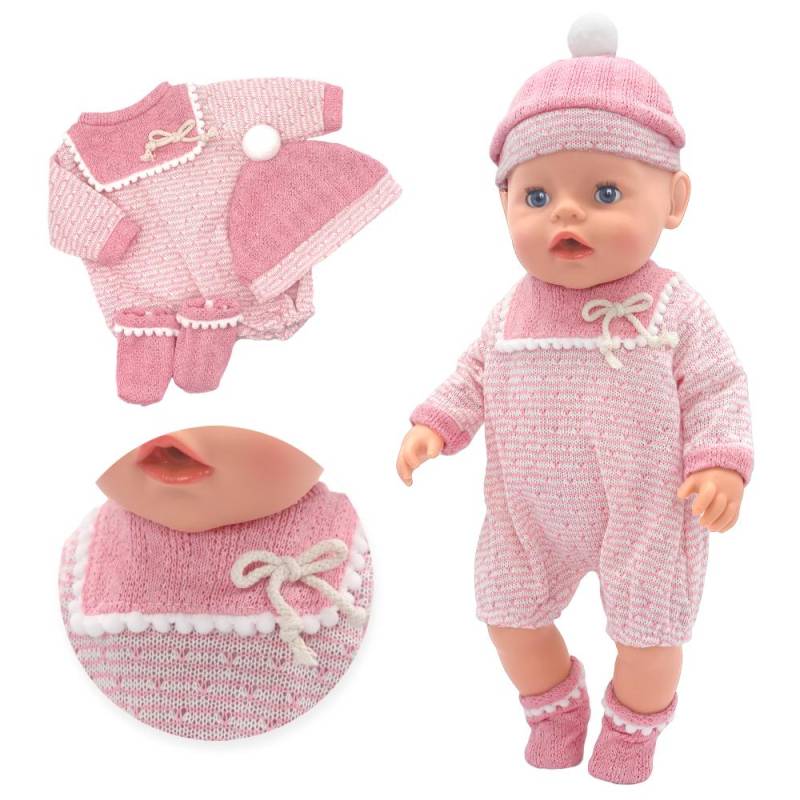 2024 Neue Puppenkleidung für 17 Zoll 43 cm Babypuppe Niedliche Pullover Strampler Puppenkleidung von Joom DACH