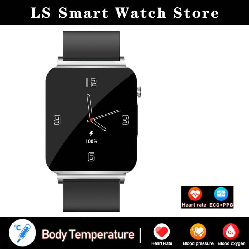 2024 Neue Smart Watch für Männer Drei Hochlaser Gesunde Herzfrequenz Blutdruckmessung SmartWatch für Männer + Box silicon silber von Joom DACH