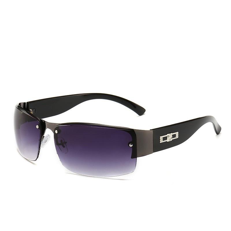 2024 Neue Sonnenbrille UV400 Vintage Punk Randloses Rechteck Männer Mode Brille Rahmenlose Fahrbrille Angeln Reisebrille von Joom DACH