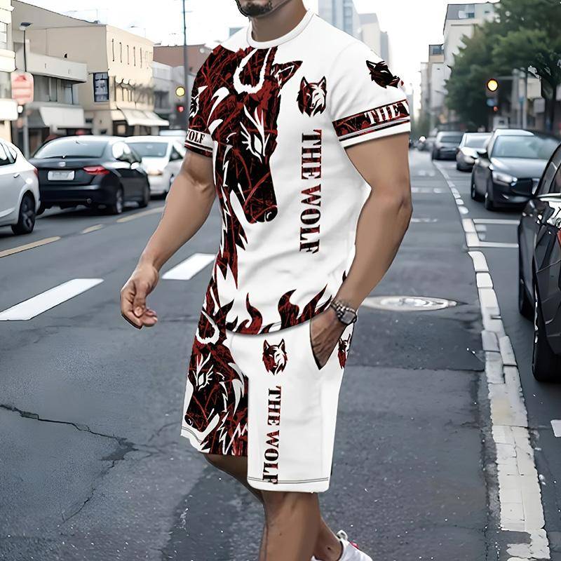 2024 Neuer Herrenanzug Sommer Lässig Atmungsaktiv Erfrischender Anzug Bedruckt 3D Skelett Übergroß Herren Lockeres Oberteil Mode Kurze Ärmel 5XL von Joom DACH