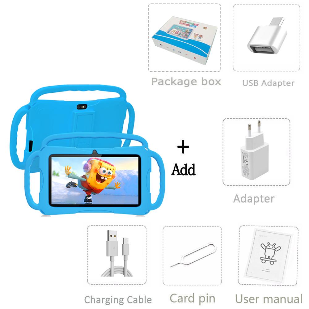 2024 Neues K4 BDF 7 Zoll Android 9.0 Kinder-Tablet 32 ​​GB ROM 5G WiFi-Tablets 4000 mAh Standard and accessories blau von Joom DACH