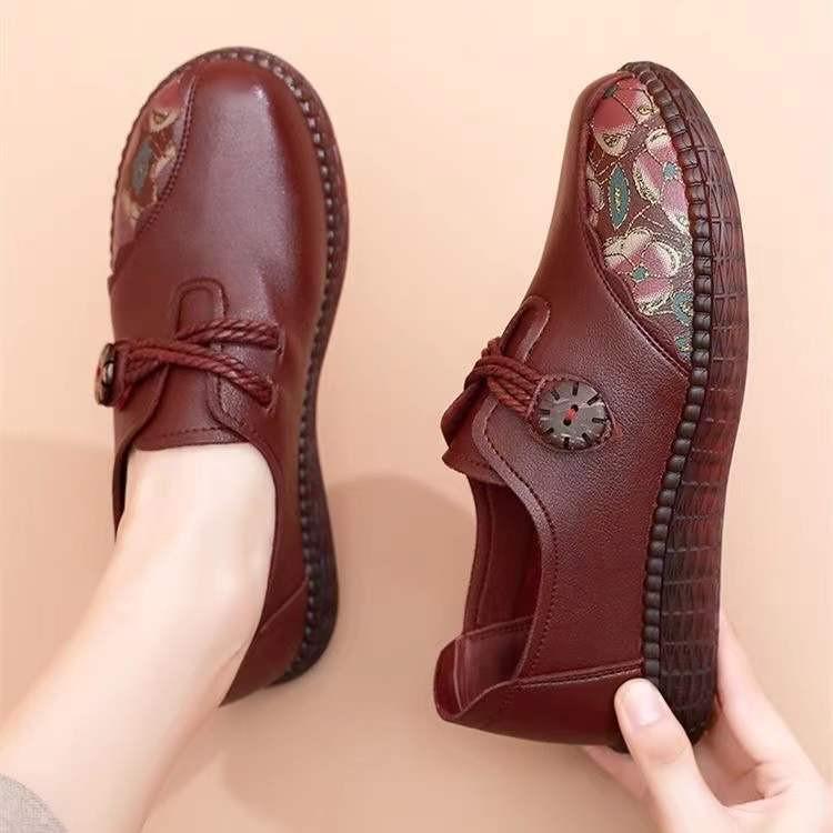 2024 Retro Florale Damen Slipper mit weicher Sohle und niedrigem Ausschnitt: Rutschfest, Frühling/Herbst Kollektion 39 bordeaux von Joom DACH