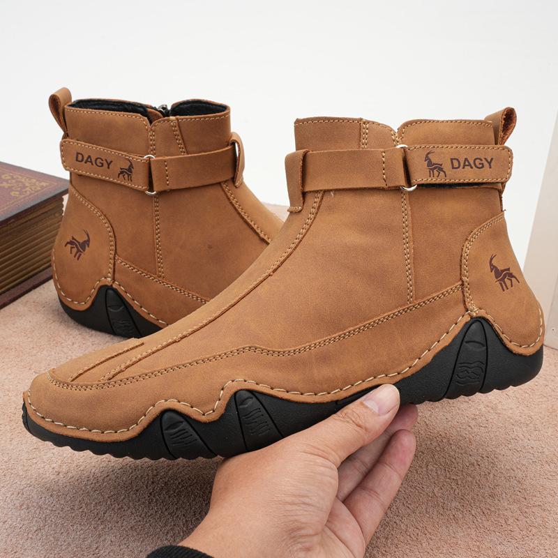 2024 Retro Stiefel Herren Echtes Leder Große Herrenschuhe High Top 39 grau 2024 Retro Stiefel Herren Echtes Leder Große Herrenschuhe High Top 39 grau von Joom DACH