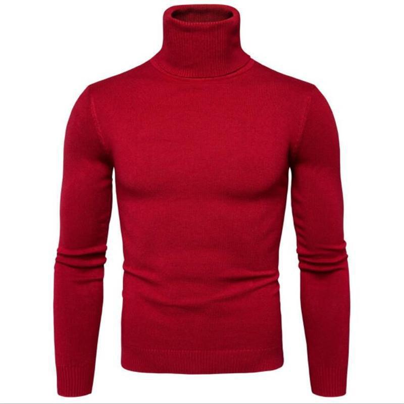 2024 Slim Fit Rollkragenpullover für Herren für den grenzüberschreitenden Handel, Wärme im Herbst/Winter. Large von Joom DACH