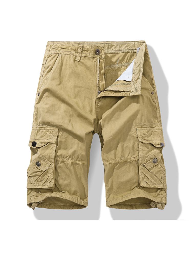 2024 Sommer-Arbeitsshorts für Herren in großen Größen mit mehreren Taschen 38 khaki von Joom DACH