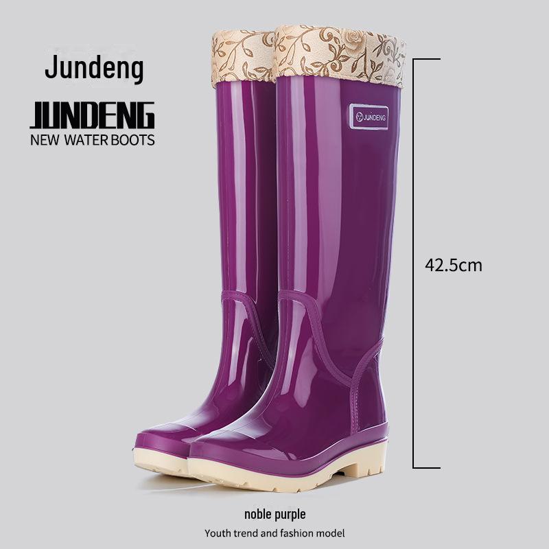 2024 Trendige, vielseitige, wasserdichte Regenstiefel für Damen – langlebig, bequem und warm für Camping und Küche 41-42 von Joom DACH