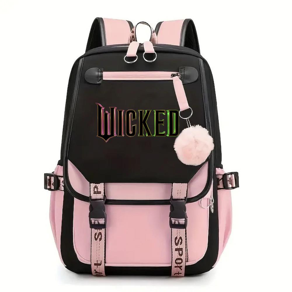 2024 Wicked Film Rucksäcke für Männer Mädchen Neue Musical Schultasche für Teenager Laptop Rucksack 15.6inch von Joom DACH