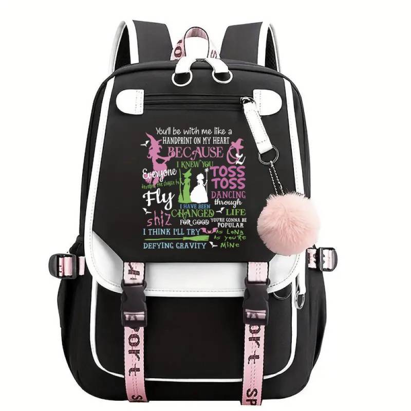 2024 Wicked Film Rucksäcke für Männer Mädchen Neue Musical Schultasche für Teenager Laptop Rucksack 15.6inch von Joom DACH