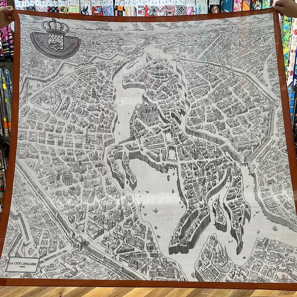 2024 Xiaohongshu High-End 130cm Großes Quadratisches Tuch für Frauen & Mädchen - Winter-Halstuch/Schal von Joom DACH