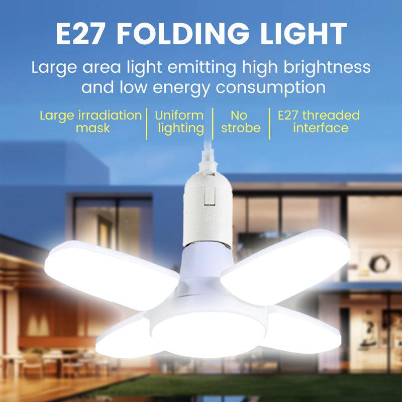 2024 faltbare LED-Glühbirne mit fächerförmigen Lamellenplatten für Heim-Deckenleuchte, faltbare Lampe weiß von Joom DACH