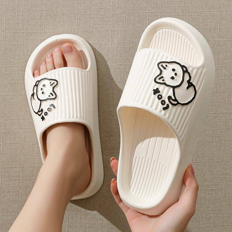 2024 frauen Weiche Sohle Wolke Hausschuhe Sommer Strand Dicke Plattform Slipper Sandalen Frauen Eva Hausschuhe Paar Hause Flip-Flops 38-39 weiß von Joom DACH