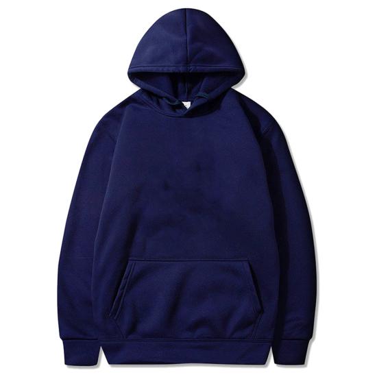 2024 frühling Mode männer Hoodie Beiläufige Hoodies Pullover Sweatshirts männer Top Einfarbig Hoodies Sweatshirt Männlich L navy blau von Joom DACH