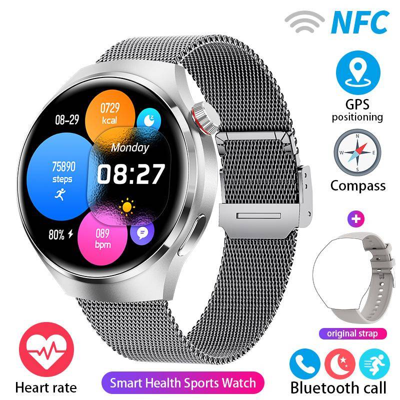 2024 neue GT4 Pro Smart Uhr Männer GPS Flugbahn NFC AMOLED 360*360 HD Bildschirm Drahtlose Anruf IP68 Wasserdicht smartWatch von Joom DACH