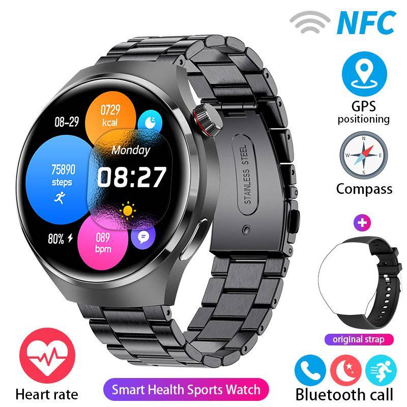 2024 neue GT4 Pro Smart Uhr Männer GPS Flugbahn NFC AMOLED 360*360 HD Bildschirm Drahtlose Anruf IP68 Wasserdicht smartWatch von Joom DACH