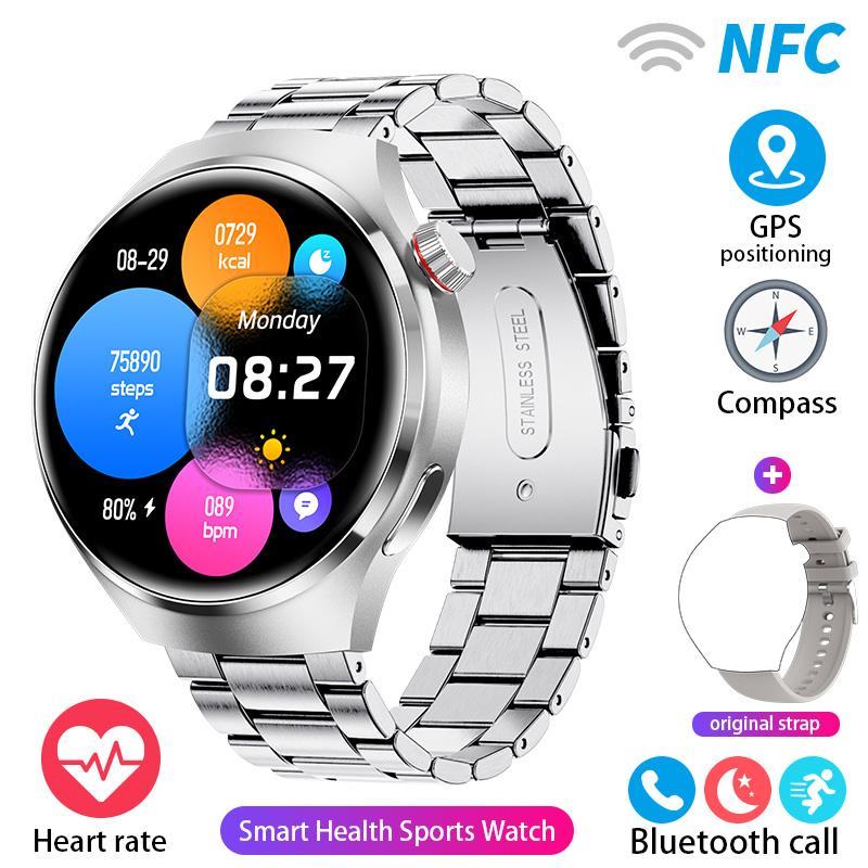 2024 neue GT4 Pro Smart Uhr Männer GPS Flugbahn NFC AMOLED 360*360 HD Bildschirm Drahtlose Anruf IP68 Wasserdicht smartWatch von Joom DACH