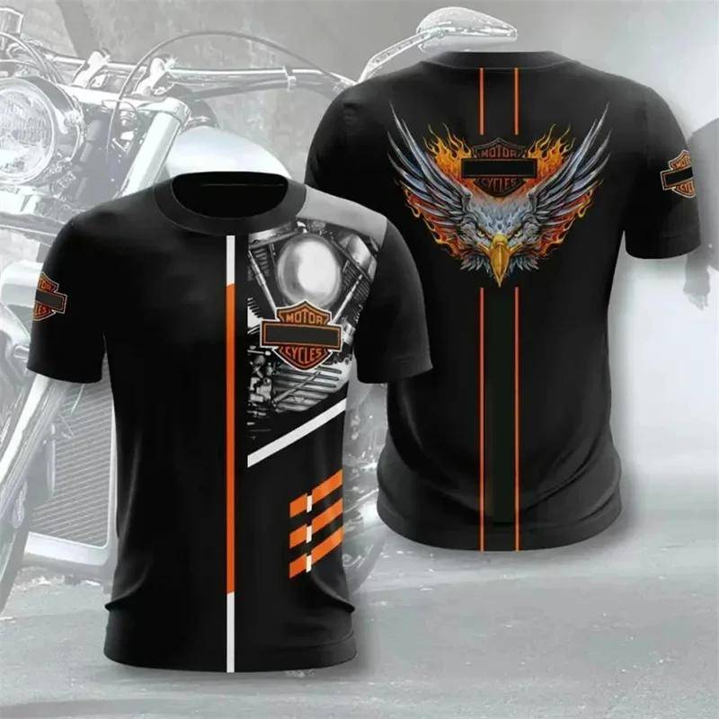 2024 neue Heißer Verkauf Spiel Schädel Männer Frauen Motorrad Harleys Rennen 3D T-shirt Kurzarm Davidsons Kühlen Trend Übergroßen Tees tops L von Joom DACH