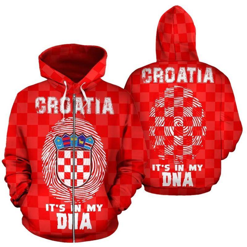 2024 neue Kroatien Hrvatska Heroe 3d Gedruckt Zip Hoodies Männer Übergroßen Sweatshirts Frauen Sport Pullover Mit Kapuze Y2k Kleidung L von Joom DACH