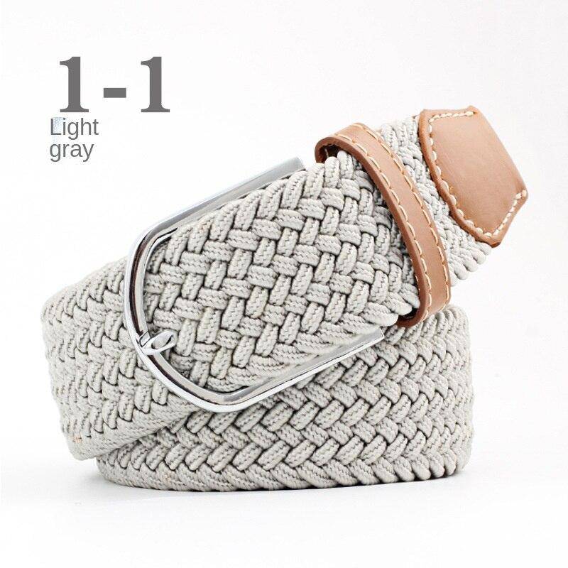 2024 neue Mode Hohe Qualität Explosive frauen Leinwand Gürtel männer Elastische Gürtel Casual Stretch Woven Pin Schnalle Gürtel von Joom DACH