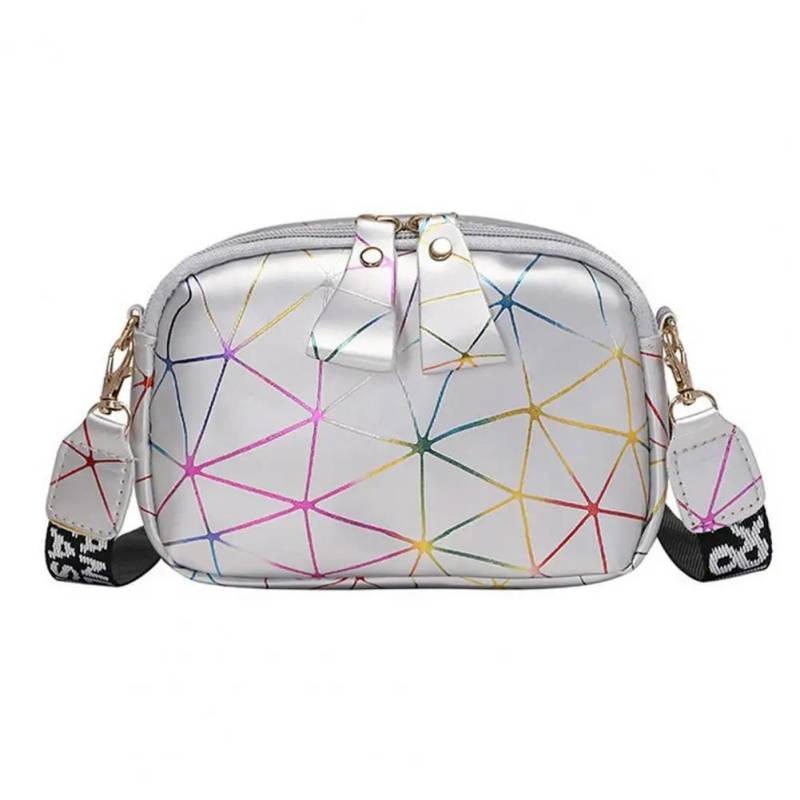 2024 neue kleine Reißverschluss Umhängetaschen für Frauen PU Leder Schulter Messenger Bag für Mädchen Handtasche Mode Telefon Geldbörse silber von Joom DACH