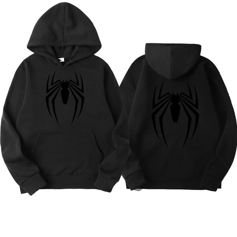 2024 neue männer Hoodie Street Fashion Spider Print Sweatshirt Fleece Damen Casual Lustige Lose Hoodie Spiderman männer kleidung S von Joom DACH