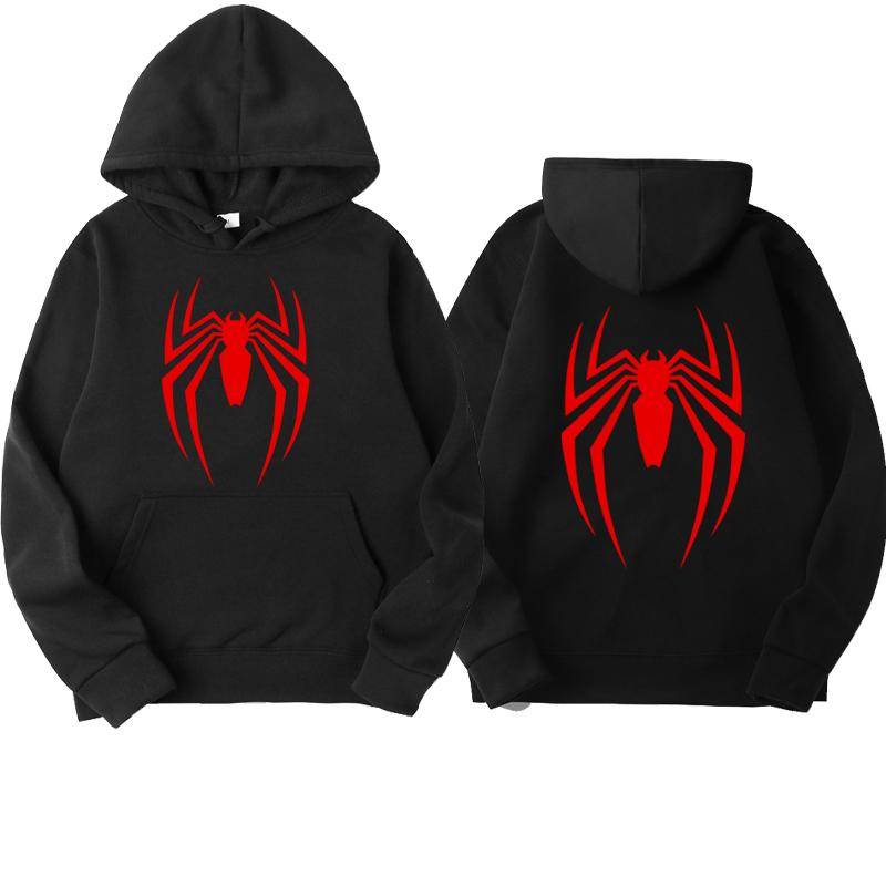 2024 neue männer Hoodie Street Fashion Spider Print Sweatshirt Fleece Damen Casual Lustige Lose Hoodie Spiderman männer kleidung XL von Joom DACH