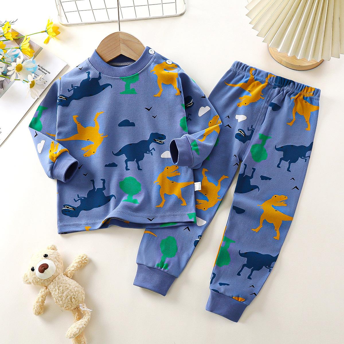 2024 neueste Jungen Mädchen Kinderkleidung Sets Nachtwäsche Langarm Kinder Pyjama Mädchen Gruppen Kinder Boutique Kleidung 100 von Joom DACH