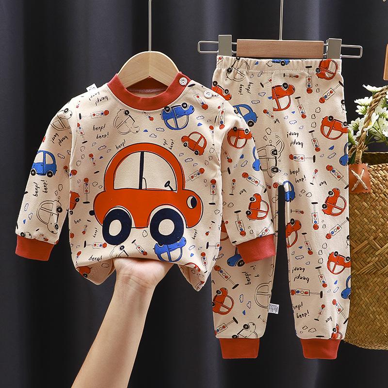2024 neueste Jungen Mädchen Kinderkleidung Sets Nachtwäsche Langarm Kinder Pyjama Mädchen Gruppen Kinder Boutique Kleidung 100 von Joom DACH