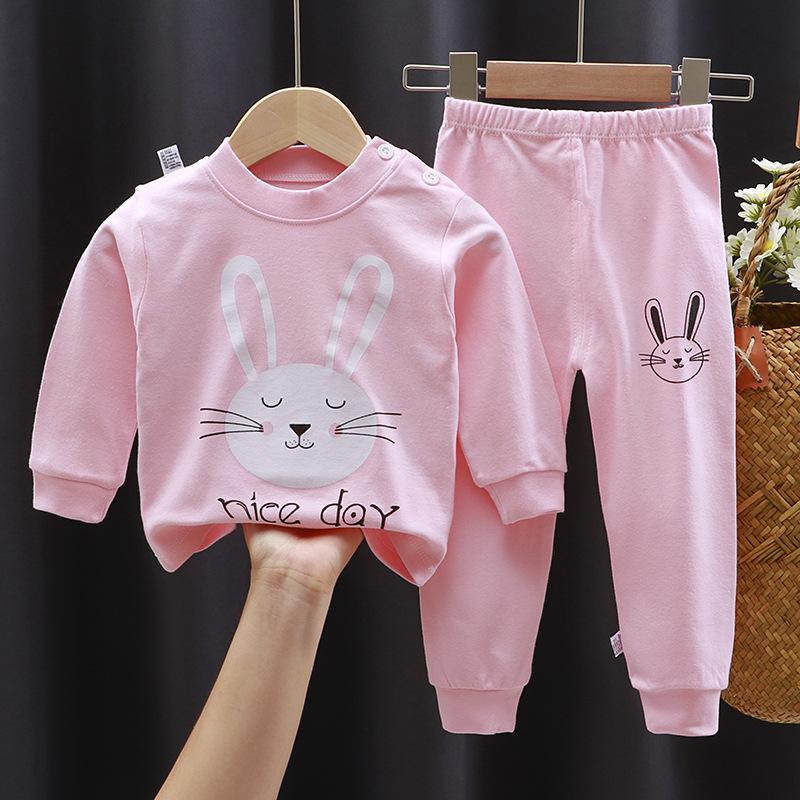 2024 neueste Jungen Mädchen Kinderkleidung Sets Nachtwäsche Langarm Kinder Pyjama Mädchen Gruppen Kinder Boutique Kleidung 100 von Joom DACH