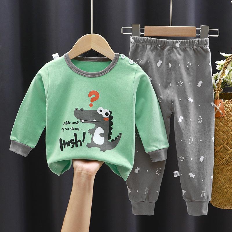 2024 neueste Jungen Mädchen Kinderkleidung Sets Nachtwäsche Langarm Kinder Pyjama Mädchen Gruppen Kinder Boutique Kleidung 100 von Joom DACH