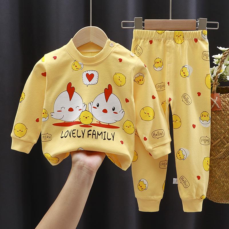2024 neueste Jungen Mädchen Kinderkleidung Sets Nachtwäsche Langarm Kinder Pyjama Mädchen Gruppen Kinder Boutique Kleidung 100 von Joom DACH
