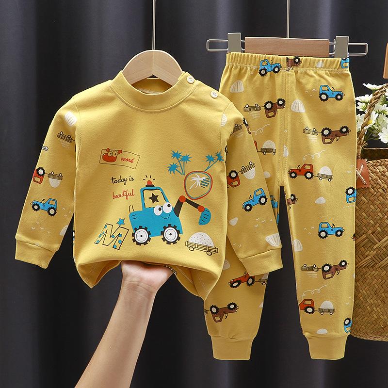 2024 neueste Jungen Mädchen Kinderkleidung Sets Nachtwäsche Langarm Kinder Pyjama Mädchen Gruppen Kinder Boutique Kleidung 100 von Joom DACH