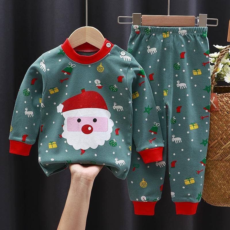 2024 neueste Jungen Mädchen Kinderkleidung Sets Nachtwäsche Langarm Kinder Pyjama Mädchen Gruppen Kinder Boutique Kleidung 100 von Joom DACH