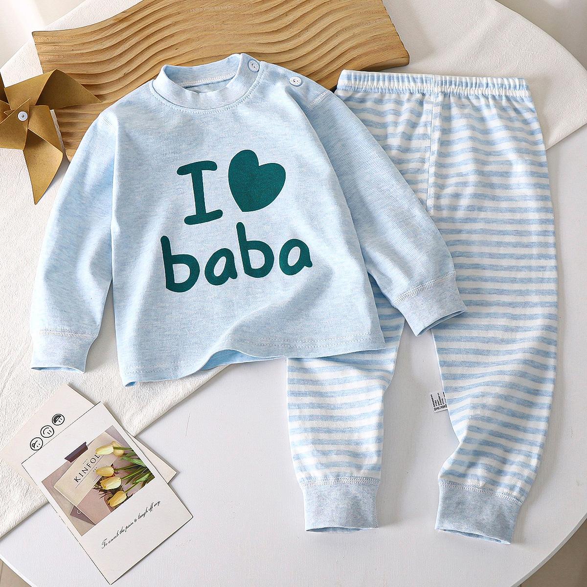 2024 neueste Jungen Mädchen Kinderkleidung Sets Nachtwäsche Langarm Kinder Pyjama Mädchen Gruppen Kinder Boutique Kleidung 110 von Joom DACH